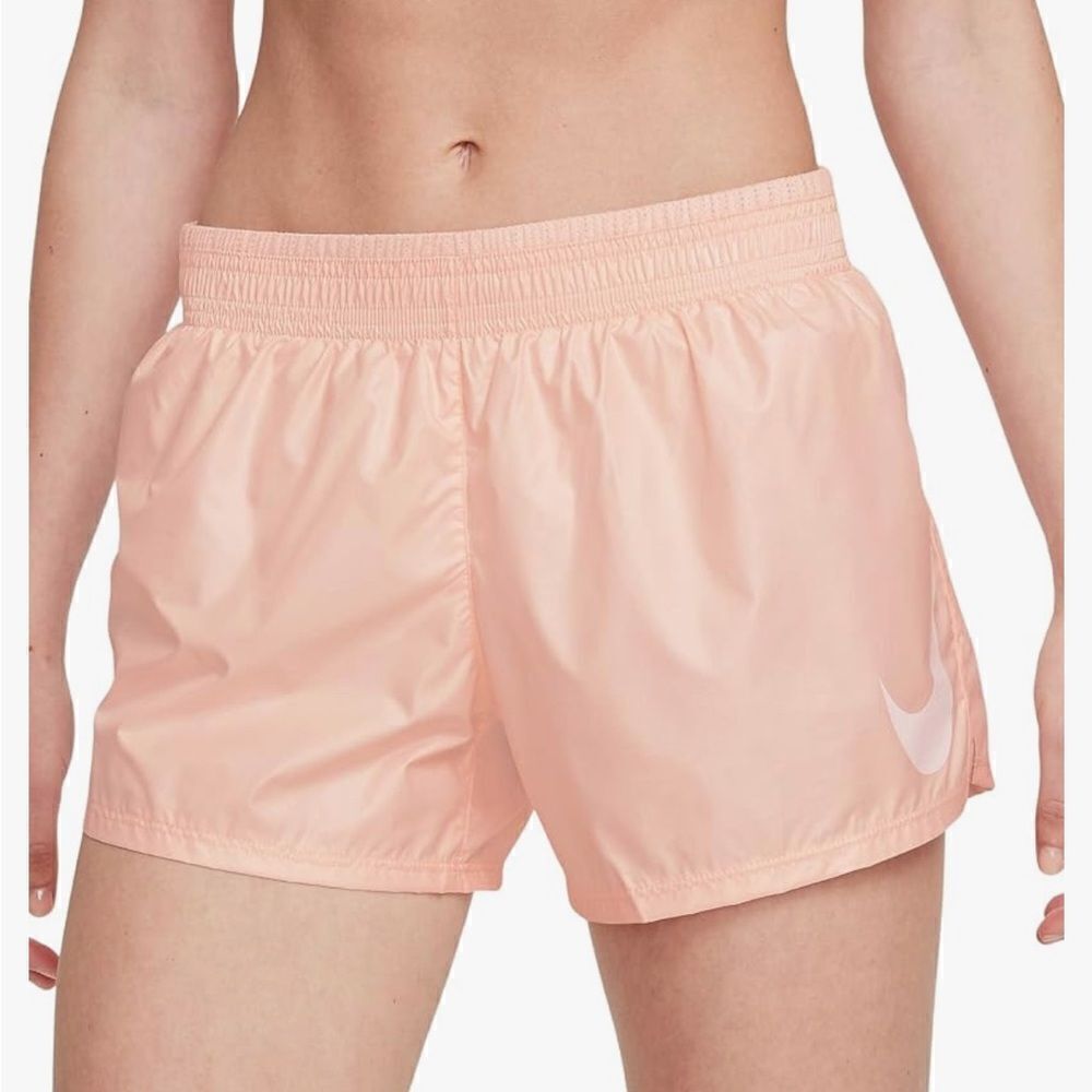 Nike Swoosh Run Washed Pink Coral/White Women's Running Shorts S‎